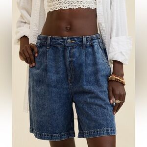 Aerie Denim Blue Women's Trouser Jorts / Shorts Size Medium New With Tags
